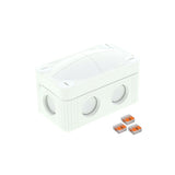 Wiska -  85 x 49 x 51mm Polypropylene Junction Box IP66/IP67 3 x WAGO 221-413 Terminals White COMBI 206 WH / 3xWAGO 221-413