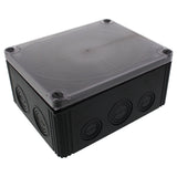 Wiska -  200 x 160 x 94 mm Polypropylene Junction Box IP66/IP67 Plain Sided 3-Pole Terminal Black COMBI 1610/3 PL BK