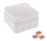 Wiska -  76 x 76 x 51mm Polypropylene Junction Box IP66 3 x WAGO 221-413 Terminals Black COMBI 108 BK / 3-221-413