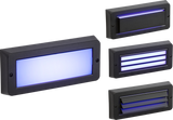 Knightsbridge - 230V IP65 5W Blue LED Surface Mount Brick light - Black