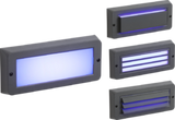 Knightsbridge - 230V IP65 5W Blue LED Surface Mount Brick light - Grey