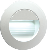Knightsbridge - 230V IP54 Recessed Round Indoor/Outdoor LED Guide/Stair/Wall Light White LED
