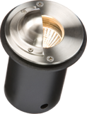 Knightsbridge - IP65 230V Round Stainless Steel Walkover Ground Light with Half-Lip Cover