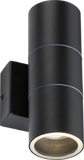 Knightsbridge - 230V IP54 GU10 Up and Down Wall Light - Black
