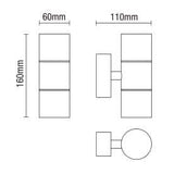 Forum - ZN-20941-ANTH-65 - Leto 2 Light Up and Down IP65 Outdoor Wall Light – Anthracite