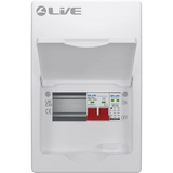 Live Electrical - LSMC06S-SP - SRN - Double Pole Busbar Consumer Unit - Type 2 SPD - 3 Way
