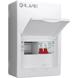 Live Electrical - LSMC06S-SP - SRN - Double Pole Busbar Consumer Unit - Type 2 SPD - 3 Way