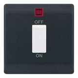Selectric - Part M Smooth Grey 45A DP Neon Switch White Rocker  SSL623