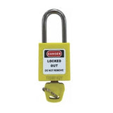 TIS - TIS LY1 - Yellow Steel Lock With Single Key, Keyed Differently