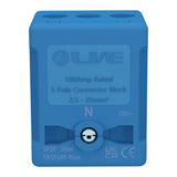 Live Electrical - TB5P100-BLUE - Terminal Block 5P 100A - Blue