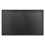 Click Deco - Matt Bronze 2G Blank Plate