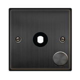 Click Deco - Matt Bronze - 1 Gang Unfurnished Dimmer Plate & Knob (650W Max) - 1 Aperture