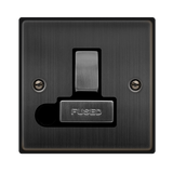 Click Deco - Matt Bronze - 13A DP Switched Fused Connection Unit With Optional Flex Outlet