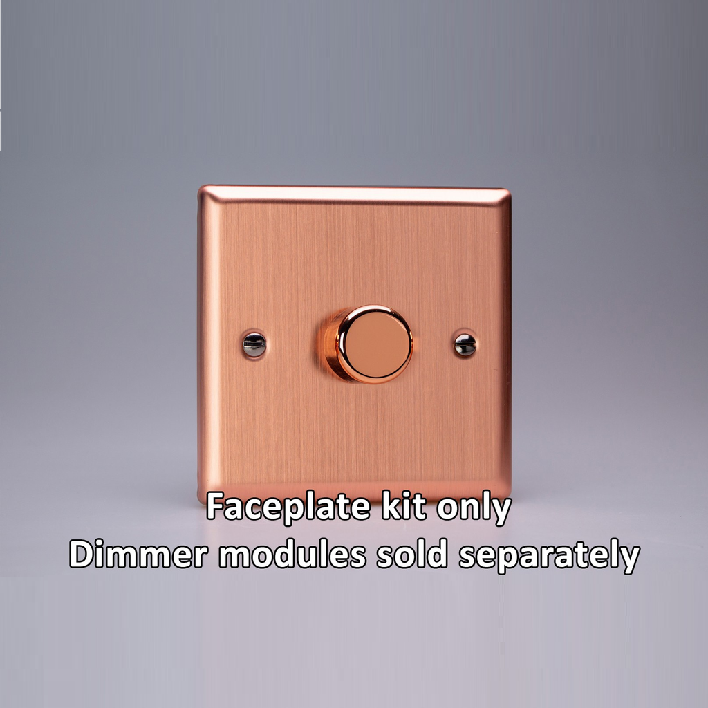 Varilight - Urban Brushed Copper 1 Gang Matrix Kit For Rotary Dimmers  WY1.BC