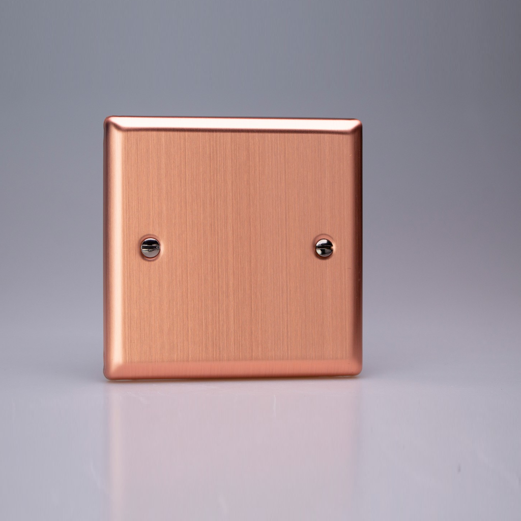 Varilight - Urban Brushed Copper Single Blank Plate  XYSB.BC