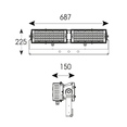 Ansell - 240W Padel Court Flood Light Cool White 4000k IP66 Grey