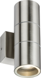 Knightsbridge - 230V IP54 GU10 Up and Down Wall Light - Brushed Chrome