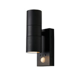 Forum - ZN-29179-BLK-65 - Leto IP65 Outdoor Wall Light with PIR Sensor - Black