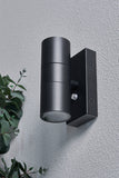 Forum - ZN-34022-BLK-65 - Leto IP65 Outdoor Up and Down Wall Light with Photocell - Black