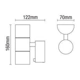 Forum - ZN-34022-BLK-65 - Leto IP65 Outdoor Up and Down Wall Light with Photocell - Black