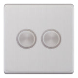 Selectric - Screwless 2 Gang 2 Way 400w Dimmer Switch 5MPLUS