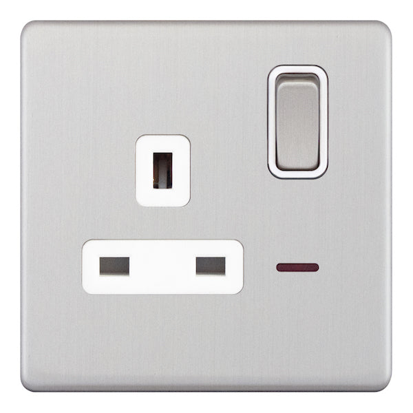 Selectric - Screwless 1 Gang 13A Socket With Neon 5MPLUS