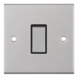 Selectric - 1 Gang 2 Way Switch 5M Satin Chrome Black