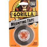 Gorilla - Black Heavy Duty Double-Sided Tape - 1.5m x 25mm    3044201