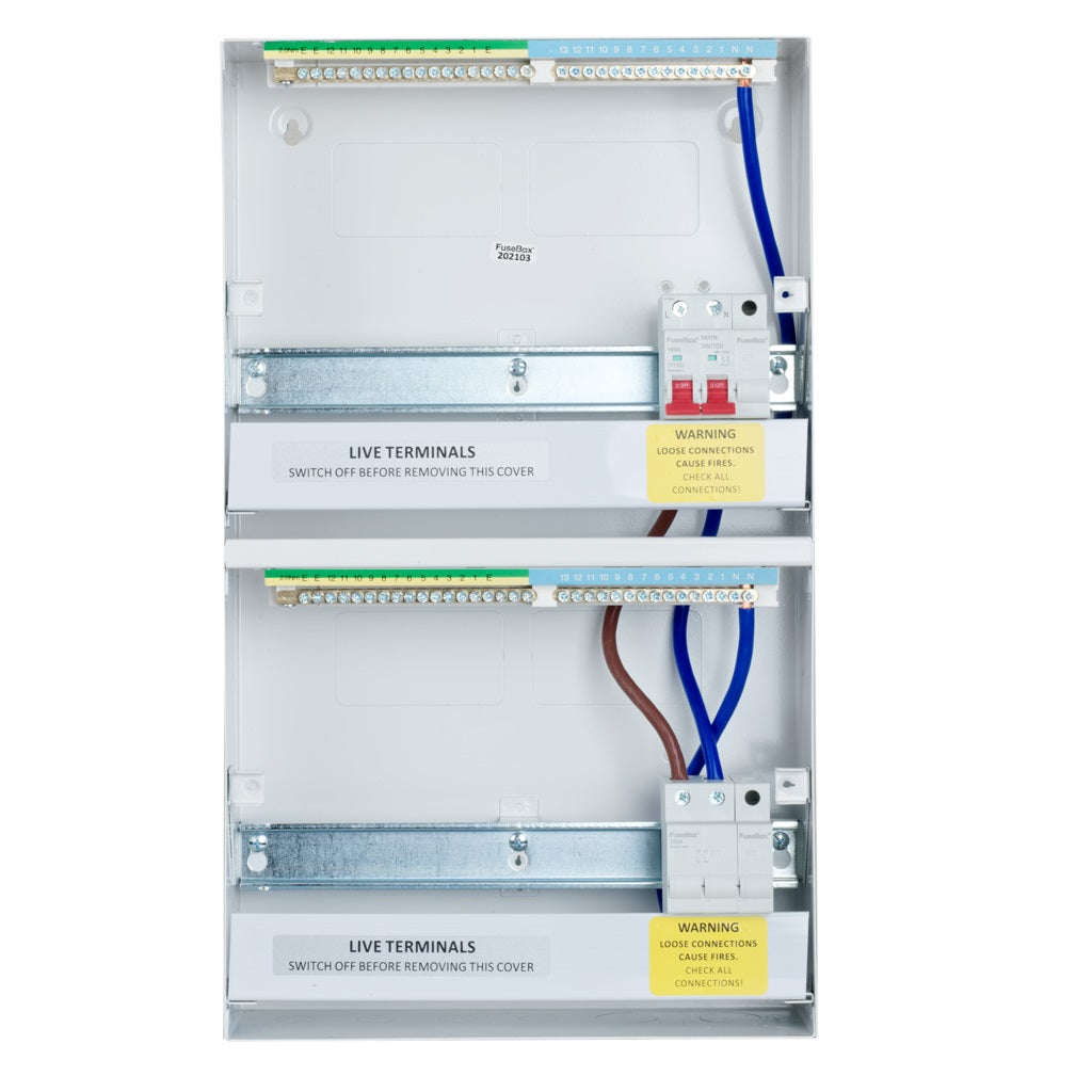 FuseBox - 22 Way RCBO Double Bank 100A Main Switch Consumer Unit F2022M
