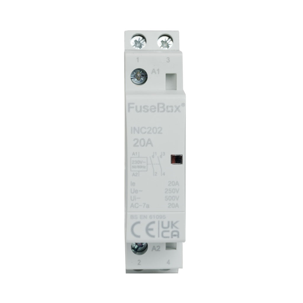 FuseBox - 20A 2P N/O Installation Contactor 230v INC202