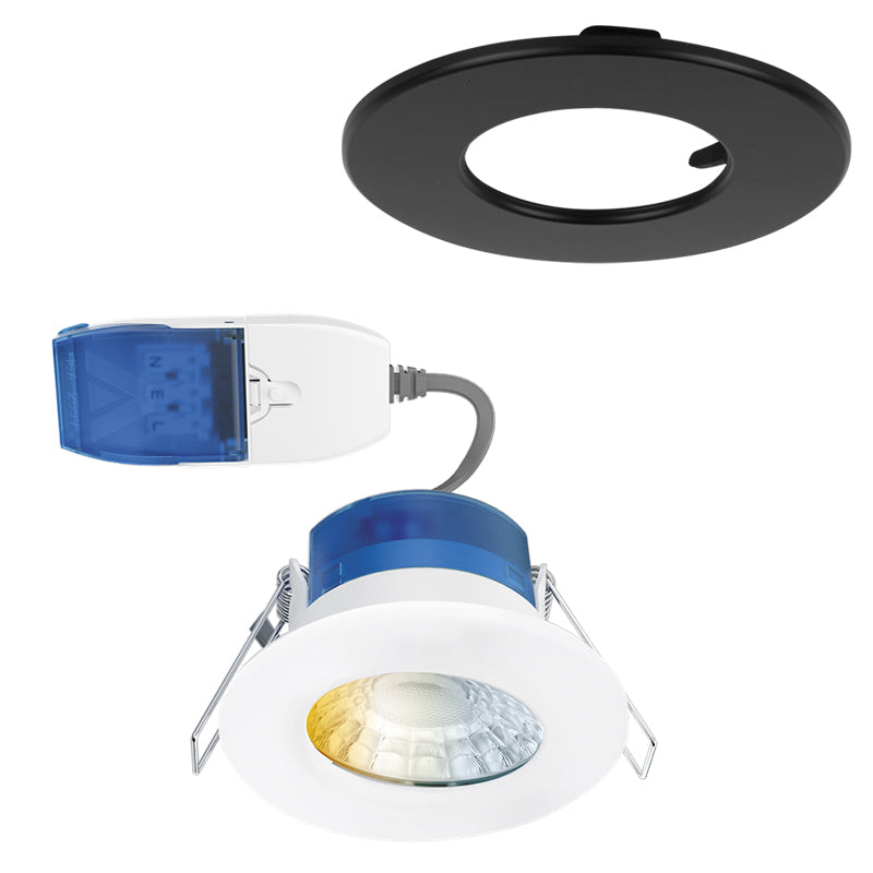 Aurora - R6 Fixed 6W Fire Rated LED Colour Switchable 3000K-5700K Downlight With FastRFix AU-R6CSFF