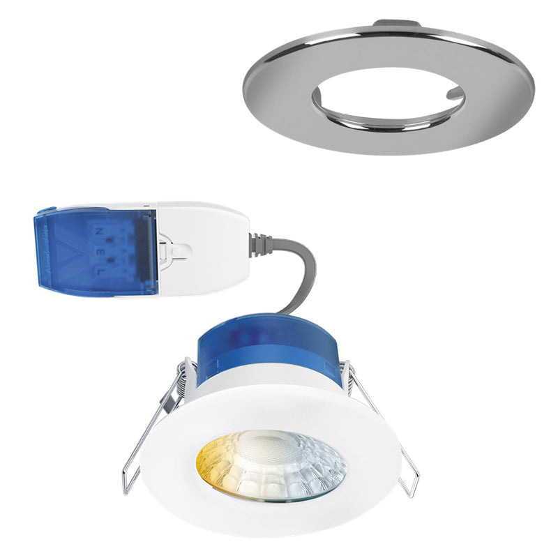 Aurora - R6 Fixed 6W Fire Rated LED Colour & Wattage Switchable 3000K-5700K Downlight AU-R6CWS