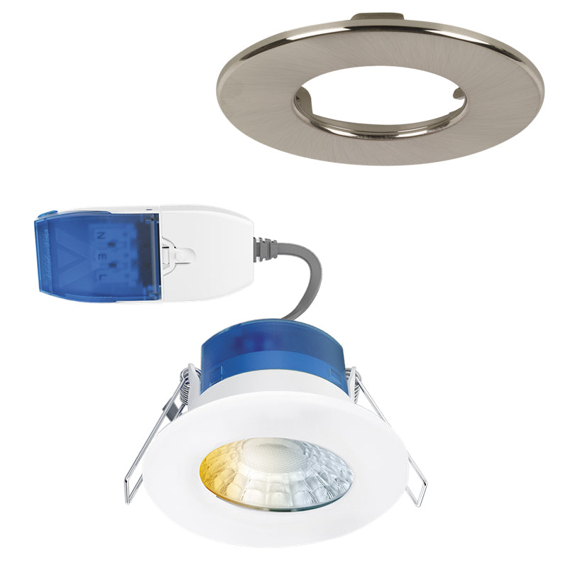 Aurora - R6 Fixed 6W Fire Rated LED Colour Switchable 3000K-5700K Downlight With FastRFix AU-R6CSFF