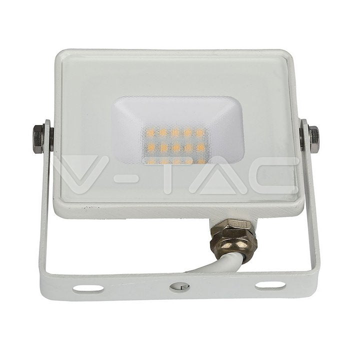 V-TAC - 10W LED Floodlight Slimline White Body SAMSUNG Chip 3000K VT-10-W 427