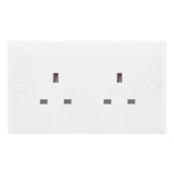 Selectric Smooth 13A Unswitched Socket + 2 Earth Terminals SSL520