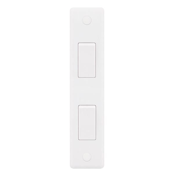 Selectric - Smooth  2 Gang  2 Way Architrave Switch SSL571