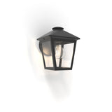 Lutec - Zago Clear Outdoor Wall Light Black E27 5294502012